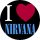NIRVANA: I Love Nirvana (nagy jelvény, 3,7 cm)