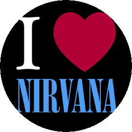 NIRVANA: I Love Nirvana (nagy jelvény, 3,7 cm)