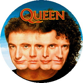 QUEEN: Faces (nagy jelvény, 3,7 cm)