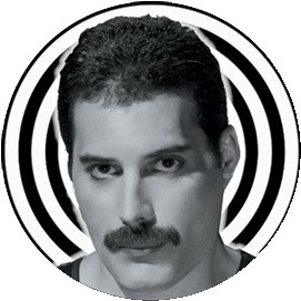QUEEN: Freddie (nagy jelvény, 3,7 cm)