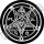 BAPHOMET PENTAGRAM 666 (white, circle, 9.5 cm)