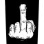 FUCK OFF FINGER (hátfelvarró / backpatch)