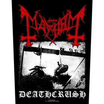 MAYHEM: Deathcrush (hátfelvarró / backpatch)