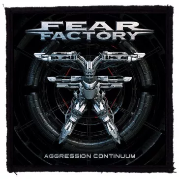   FEAR FACTORY: Aggression Continuum (9,5 cm x 9,5 cm) (felvarró)