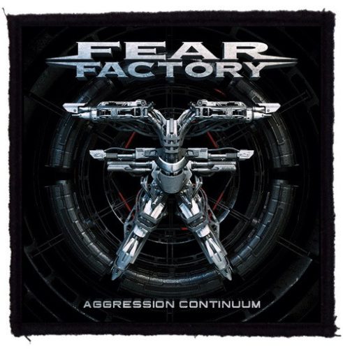 FEAR FACTORY: Aggression Continuum (9,5 cm x 9,5 cm) (felvarró)