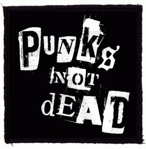 PUNKS NOT DEAD - b/w (9,5 cm x 9,5 cm)