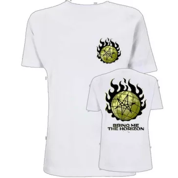 BRING ME THE HORIZON: Globe (white) (póló)
