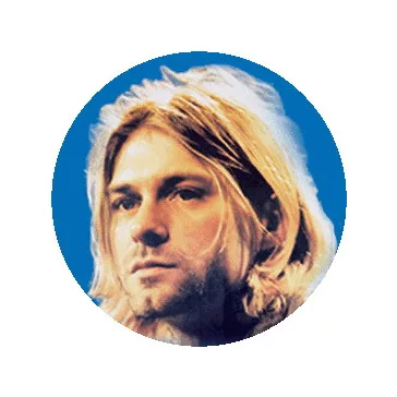 KURT COBAIN: Face (nagy jelvény, 3,7 cm)