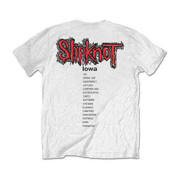 SLIPKNOT: Iowa Track List (póló) SLIPKNOT: Iowa Track List (póló)