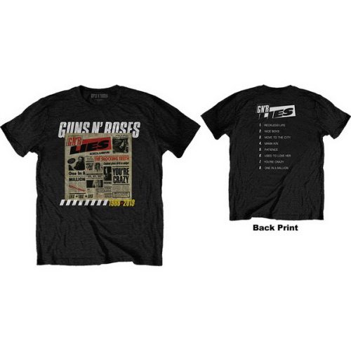 GUNS N' ROSES: Lies Track List (póló)