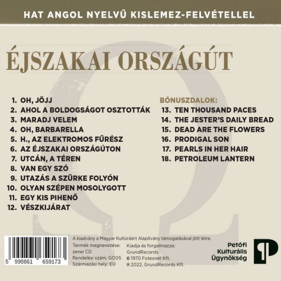 OMEGA: Éjszakai országút (CD, +6 bónusz, 2022)