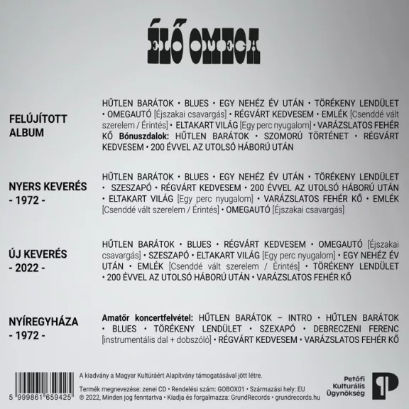 OMEGA: Élő Omega (4CD, 2022)