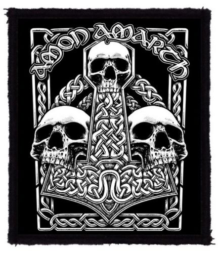 AMON AMARTH: Three Skulls (8 cm x 9,5 cm)
