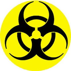 BIOHAZARD (nagy jelvény, 3,7 cm) 