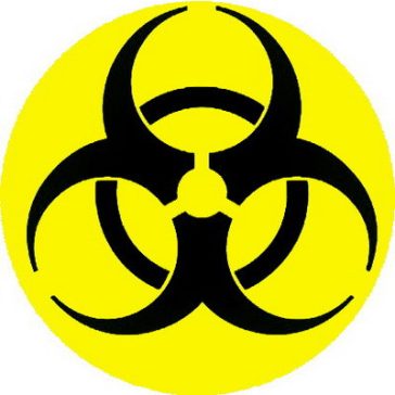 BIOHAZARD (nagy jelvény, 3,7 cm) 