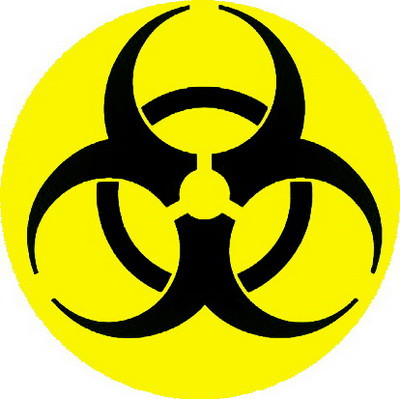 BIOHAZARD (nagy jelvény, 3,7 cm) 