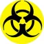 BIOHAZARD (nagy jelvény, 3,7 cm) 