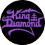 KING DIAMOND: Logo (nagy jelvény, 3,7 cm) 