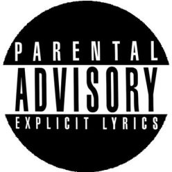 PARENTAL ADVISORY (nagy jelvény, 3,7 cm) 