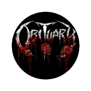 OBITUARY: Logo Skulls (jelvény, 2,5 cm) 