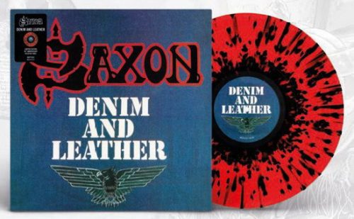 SAXON: Denim And Leather (LP, red/black splatter) 