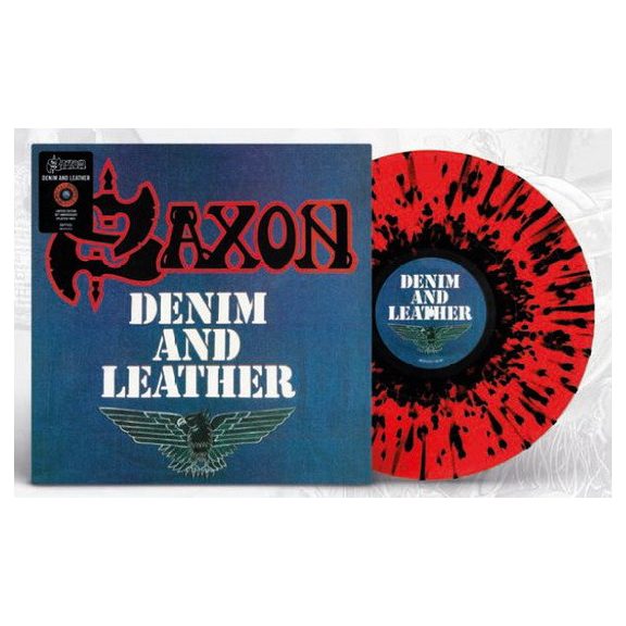 SAXON: Denim And Leather (LP, red/black splatter) SAXON: Denim And Leather (LP, red/black splatter)