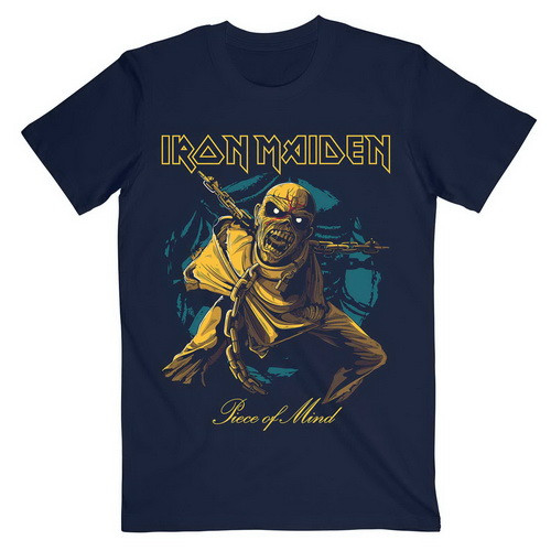 IRON MAIDEN: Piece Of Mind Gold (navy) (póló)