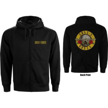   GUNS N' ROSES: Logo Classic (kapucnis pulóver, cipzáros) 