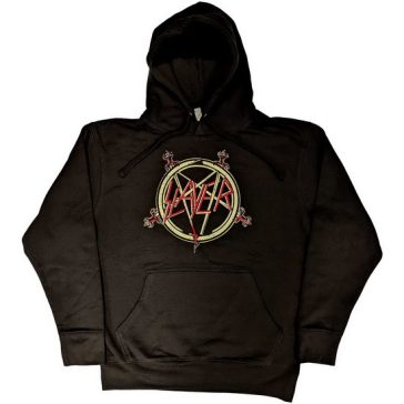 SLAYER: Logo Pentagram (kapucnis pulóver, bebújós) 