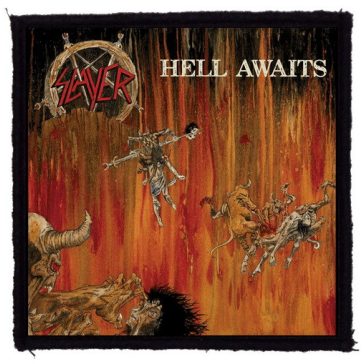 SLAYER: Hell Awaits (9,5 cm x 9,5 cm) (felvarró) 