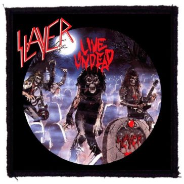 SLAYER: Live Undead (9,5 cm x 9,5 cm) (felvarró) 