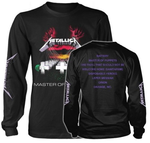 METALLICA: Master Of Puppets Tracks (hosszúujjú póló)