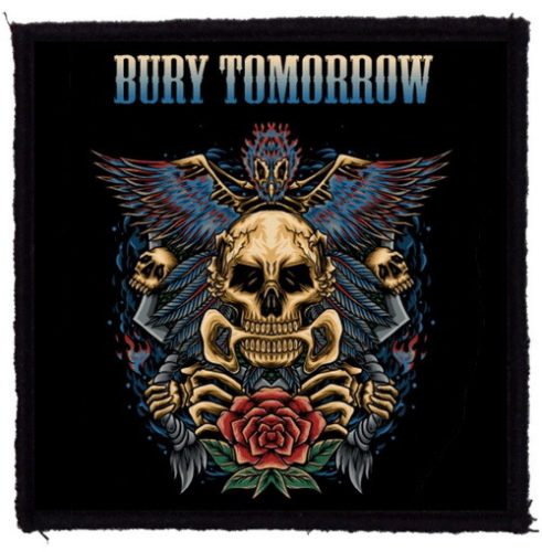 BURY TOMORROW: Skull Rose (9,5 cm x 9,5 cm) (felvarró) 