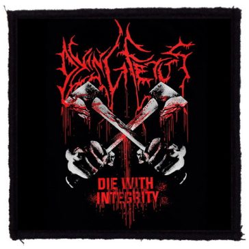   DYING FETUS: Die With Integrity (9,5 cm x 9,5 cm) (felvarró) 