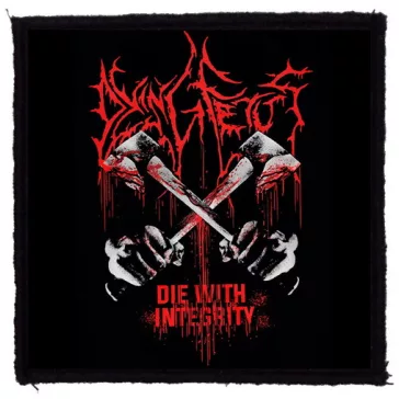   DYING FETUS: Die With Integrity (9,5 cm x 9,5 cm) (felvarró) 