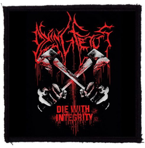 DYING FETUS: Die With Integrity (9,5 cm x 9,5 cm) (felvarró) 