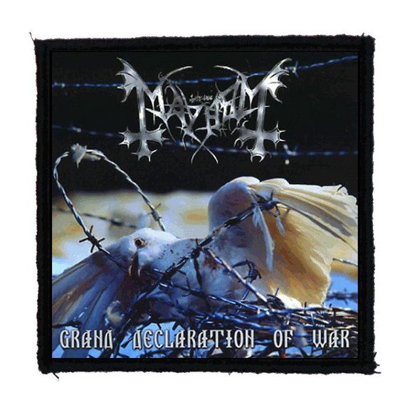 MAYHEM: Grand Declaration Of War (9,5 cm x 9,5 cm) (felvarró) MAYHEM: Grand Declaration Of War (9,5 cm x 9,5 cm) (felvarró)