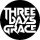 THREE DAYS GRACE: Logo (nagy jelvény, 3,7 cm)