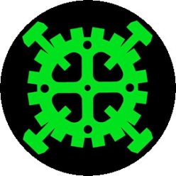 TYPE O NEGATIVE: Gear Logo (nagy jelvény, 3,7 cm)
