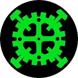 TYPE O NEGATIVE: Gear Logo (nagy jelvény, 3,7 cm)