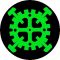 TYPE O NEGATIVE: Gear Logo (nagy jelvény, 3,7 cm)