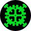 TYPE O NEGATIVE: Gear Logo (nagy jelvény, 3,7 cm)