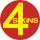 4 SKINS: 4 Skins (jelvény, 2,5 cm)