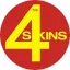 4 SKINS: 4 Skins (nagy jelvény, 3,7 cm) 