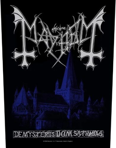 MAYHEM: De Mysteriis Dom Sathanas (hátfelvarró / backpatch)