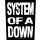 SYSTEM OF A DOWN: Logo Stacked (hátfelvarró / backpatch)