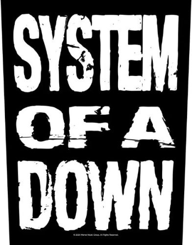 SYSTEM OF A DOWN: Logo Stacked (hátfelvarró / backpatch)