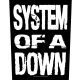 SYSTEM OF A DOWN: Logo Stacked (hátfelvarró / backpatch)
