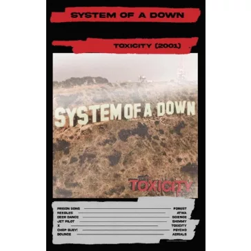 SYSTEM OF A DOWN: Toxicity (zászló, 65x106 cm)