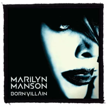 MARILYN MANSON: Born Villain (9,5 cm x 9,5 cm) (felvarró)